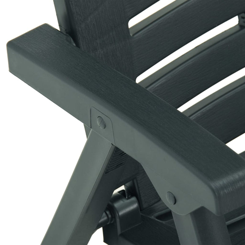 vidaXL 3 Piece Folding Bistro Set Plastic Green