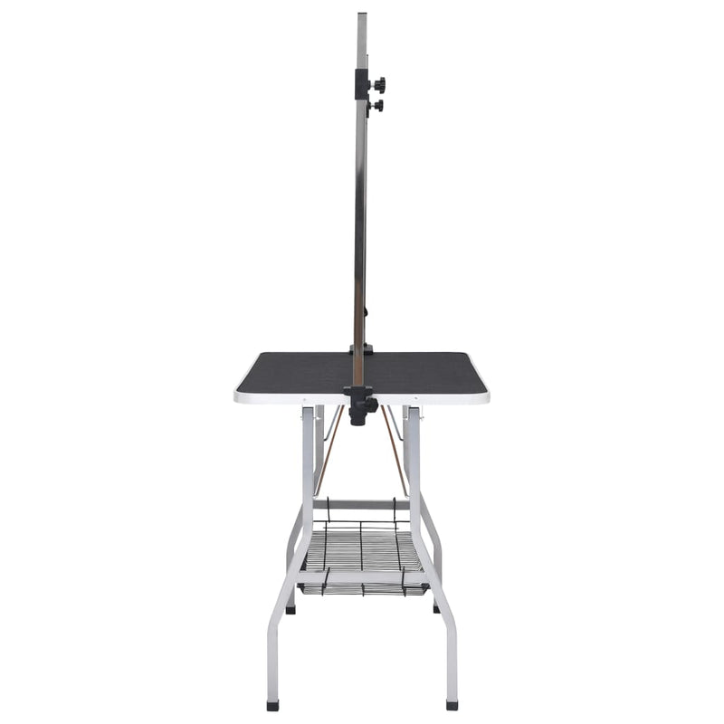 vidaXL Adjustable Dog Grooming Table with 1 Loop and Basket