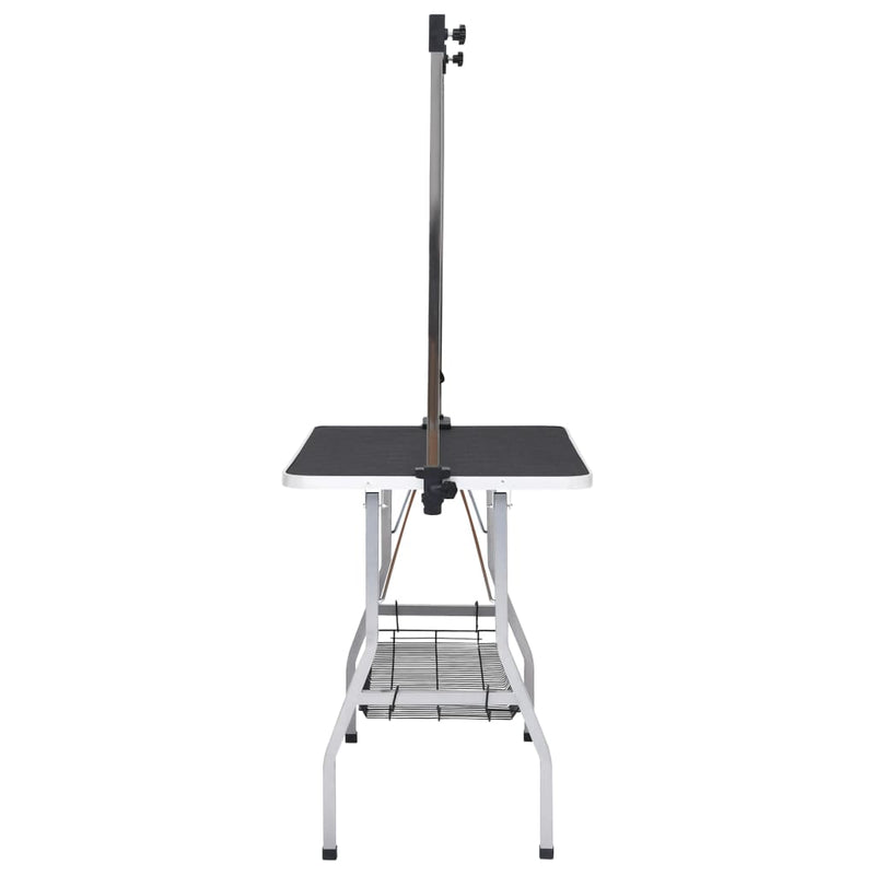 vidaXL Adjustable Dog Grooming Table with 1 Loop and Basket