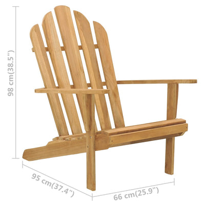 vidaXL Adirondack Chair Solid Wood Teak