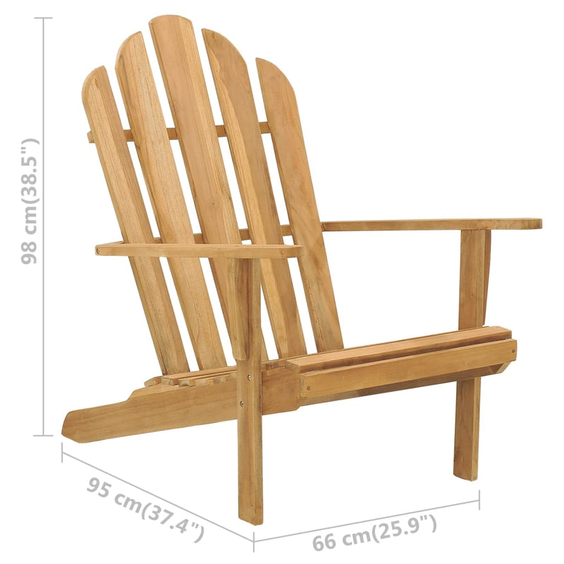 vidaXL Adirondack Chair Solid Wood Teak