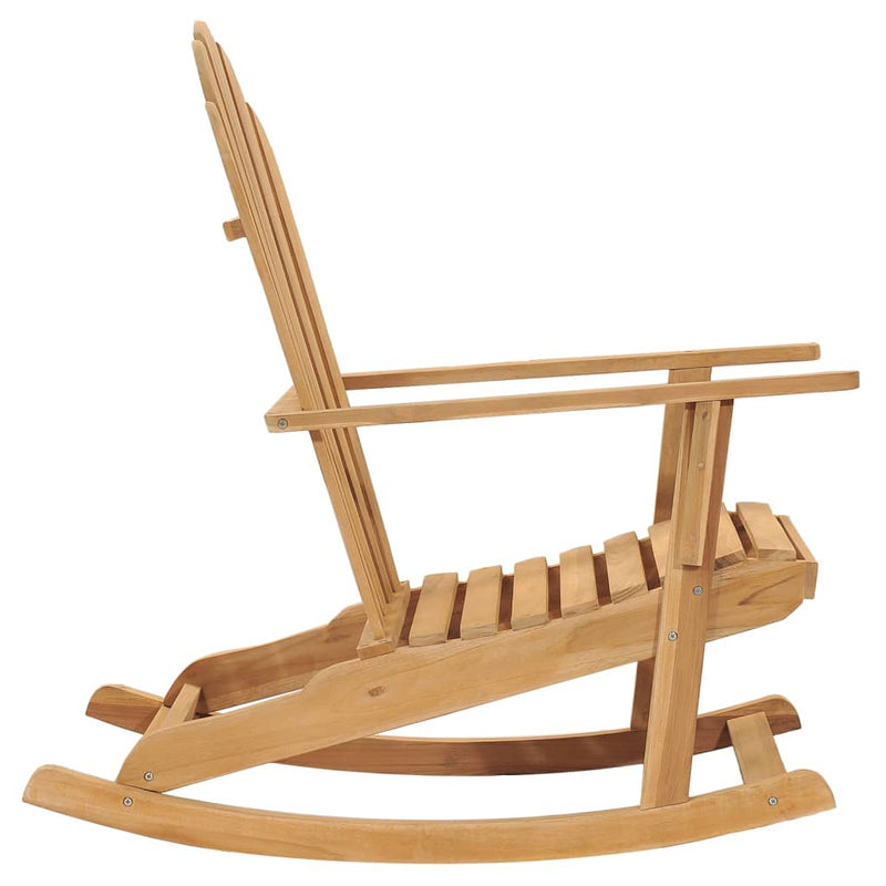 vidaXL Adirondack Rocking Chair Solid Wood Teak