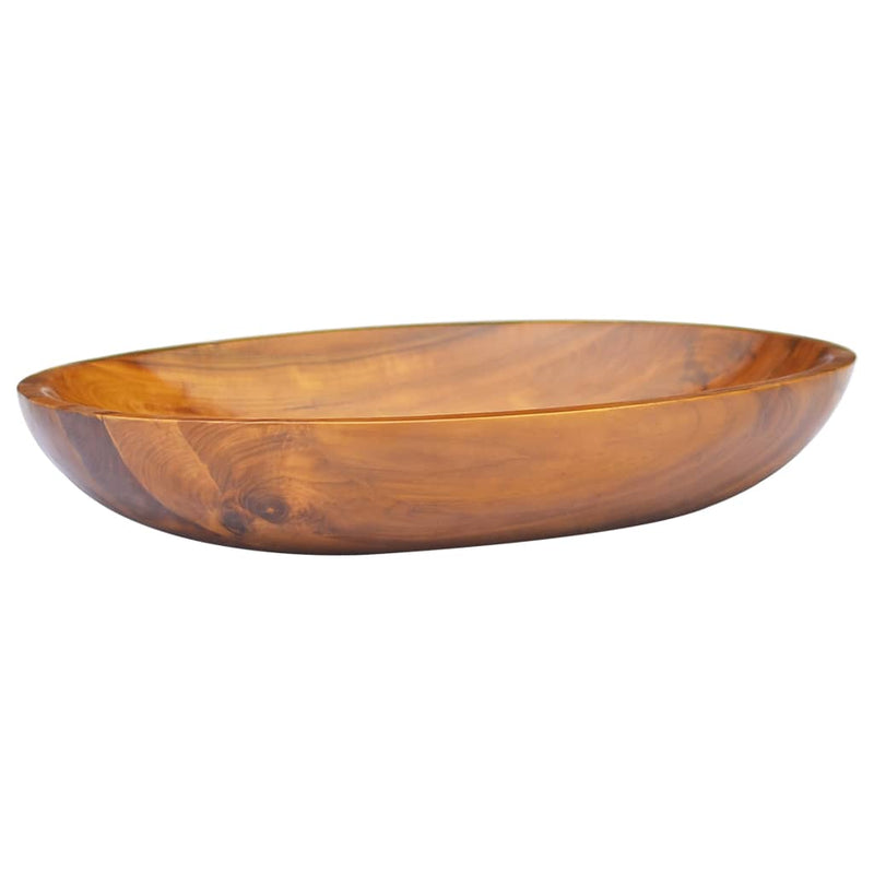 vidaXL Basin Solid Teak Wood Φ40x10 cm