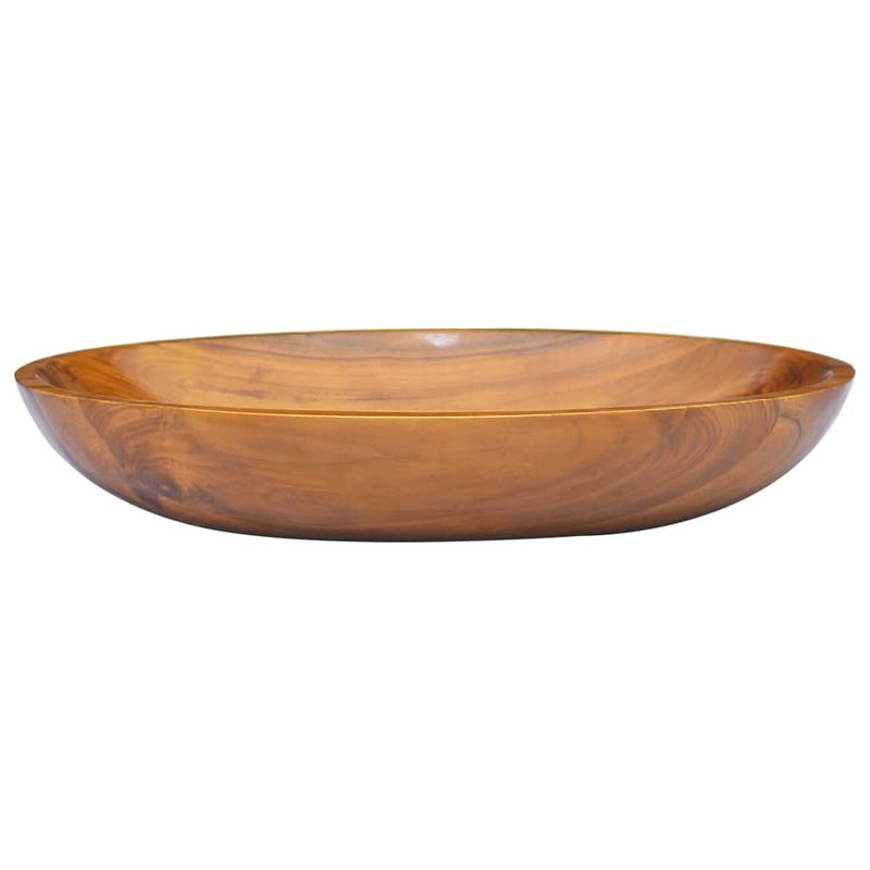 vidaXL Basin Solid Teak Wood Φ40x10 cm