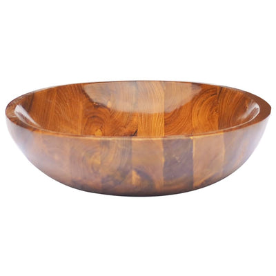 vidaXL Basin Solid Teak Wood Φ40x10 cm