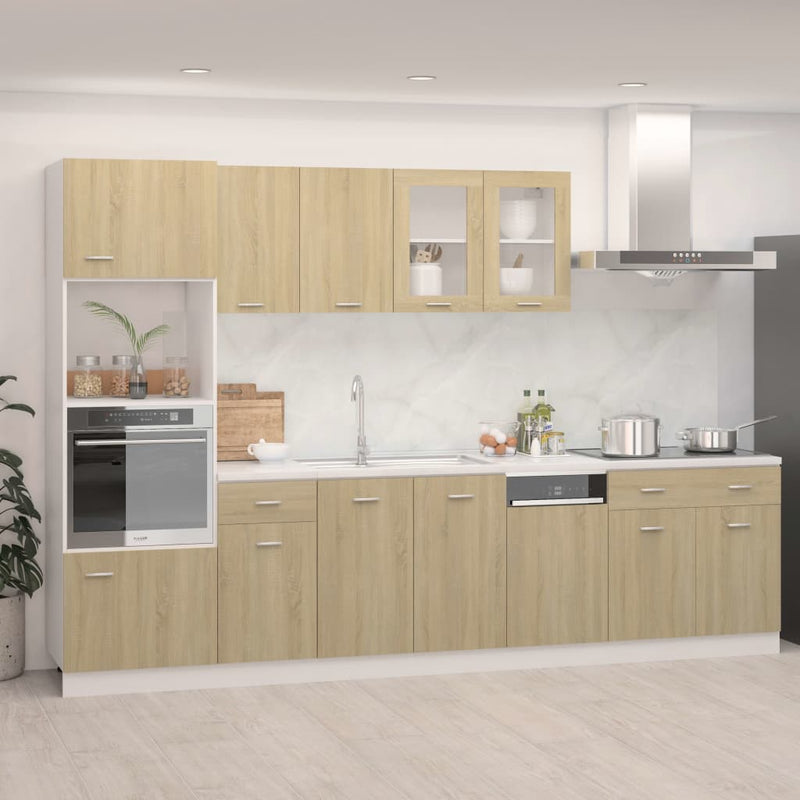 vidaXL 7 Piece Kitchen Cabinet Set Sonoma Oak Engineered Wood