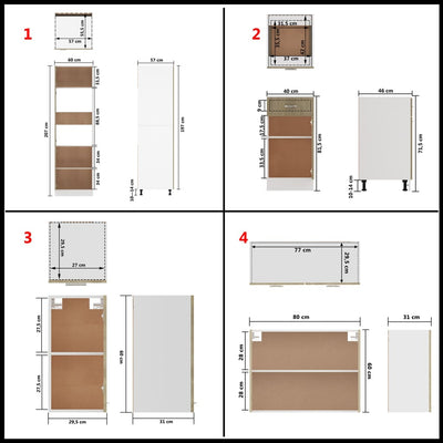 vidaXL 8 Piece Kitchen Cabinet Set Sonoma Oak Engineered Wood