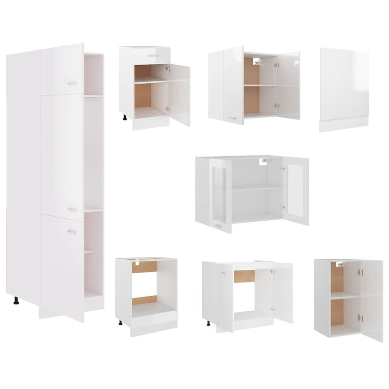 vidaXL 8 Piece Kitchen Cabinet Set Sonoma Oak Engineered Wood