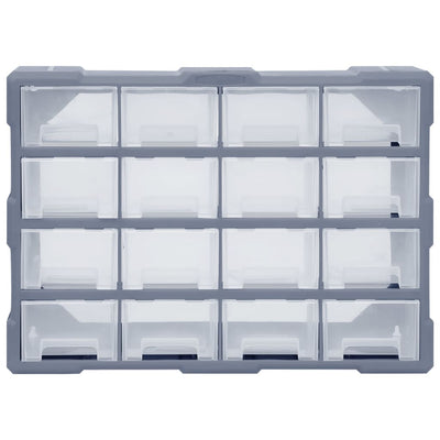 vidaXL Multi-drawer Organiser with 16 Middle Drawers 52x16x37 cm