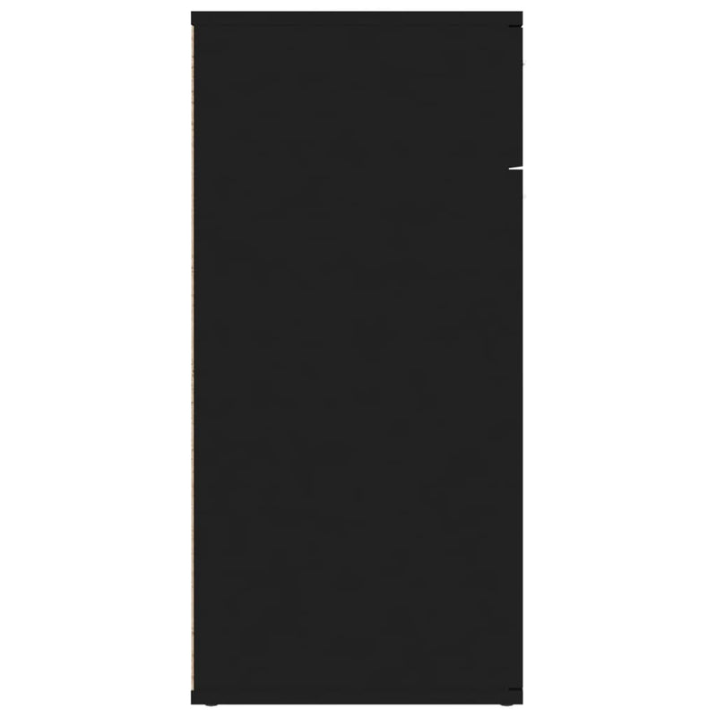 vidaXL Sideboard Black 80x36x75 cm Engineered Wood