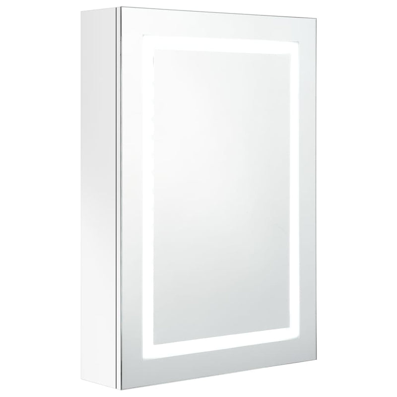 vidaXL LED Bathroom Mirror Cabinet Shining White 50x13x70 cm