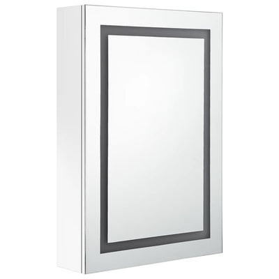 vidaXL LED Bathroom Mirror Cabinet Shining White 50x13x70 cm