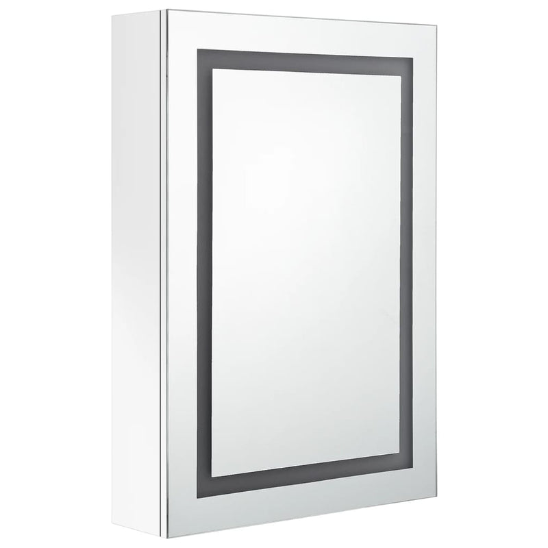 vidaXL LED Bathroom Mirror Cabinet Shining White 50x13x70 cm