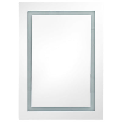 vidaXL LED Bathroom Mirror Cabinet Shining White 50x13x70 cm
