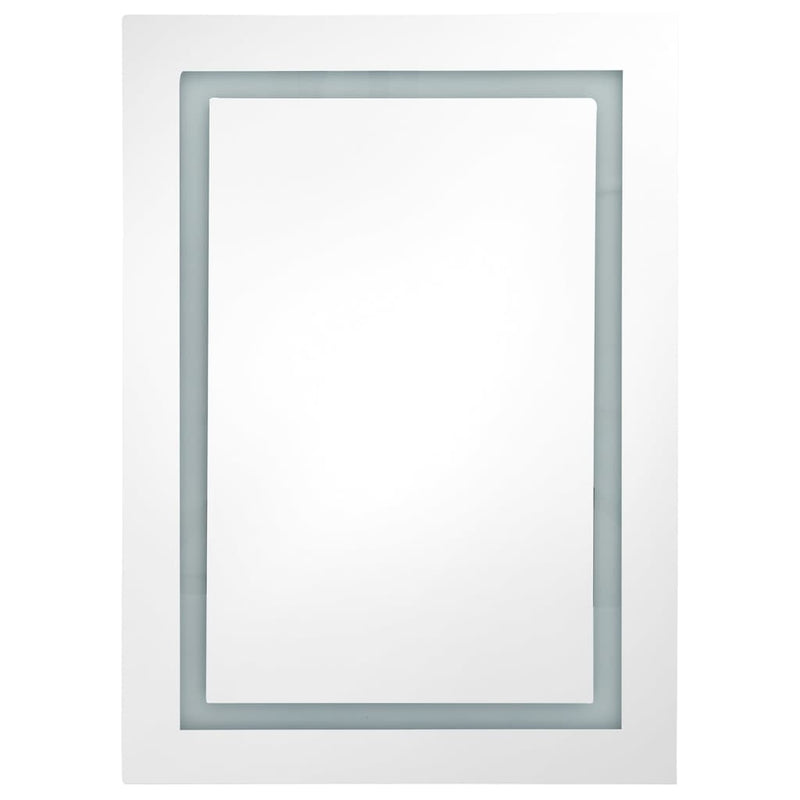 vidaXL LED Bathroom Mirror Cabinet Shining White 50x13x70 cm