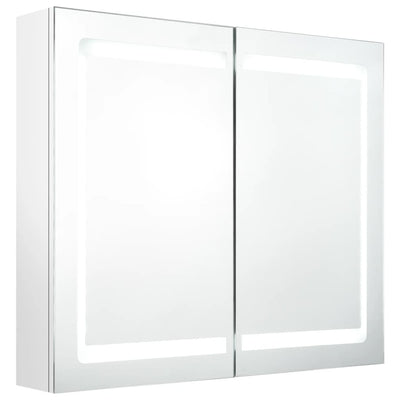vidaXL LED Bathroom Mirror Cabinet Shining White 50x13x70 cm