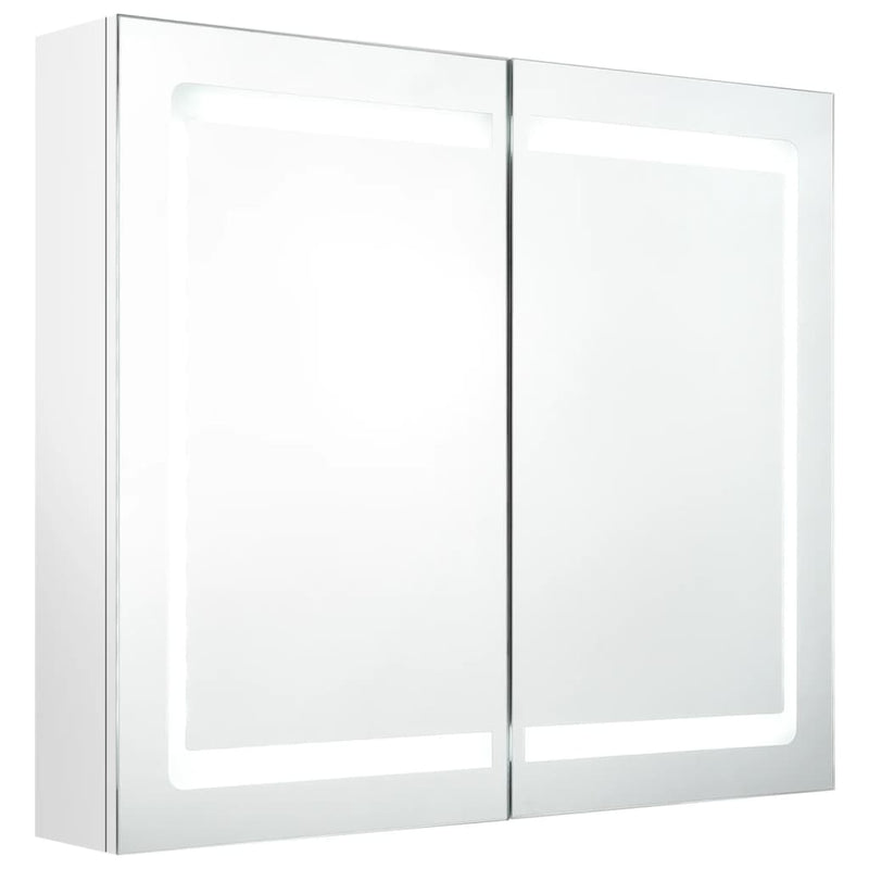 vidaXL LED Bathroom Mirror Cabinet Shining White 50x13x70 cm