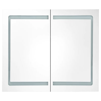 vidaXL LED Bathroom Mirror Cabinet Shining White 50x13x70 cm