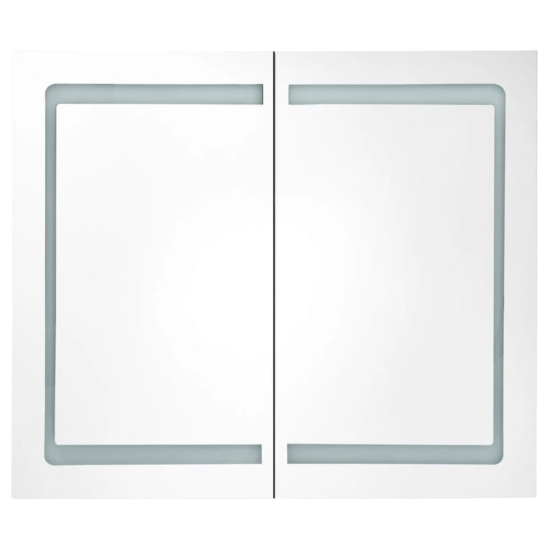 vidaXL LED Bathroom Mirror Cabinet Shining White 50x13x70 cm