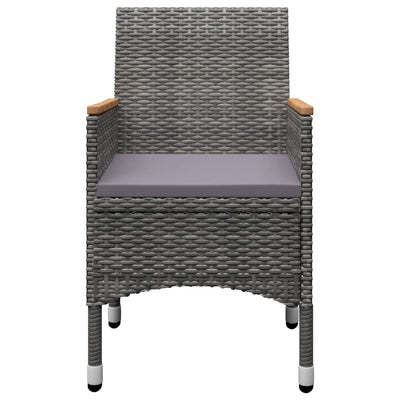 vidaXL 5 Piece Garden Dining Set Black