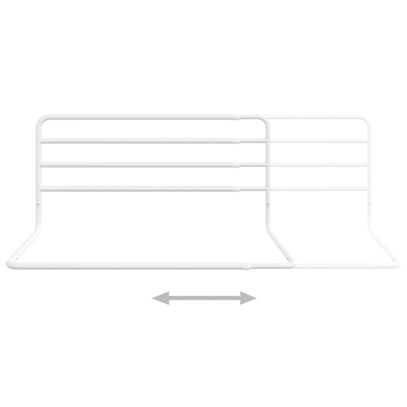 vidaXL Toddler Safety Bed Rail White (76-137)x55 cm Iron