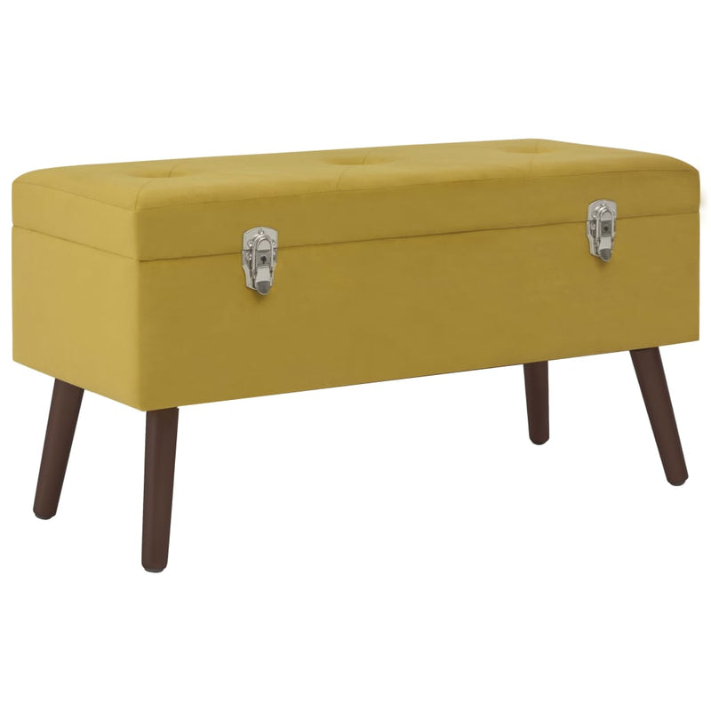 vidaXL Bench with Storage Compartment Beige 80 cm Velvet