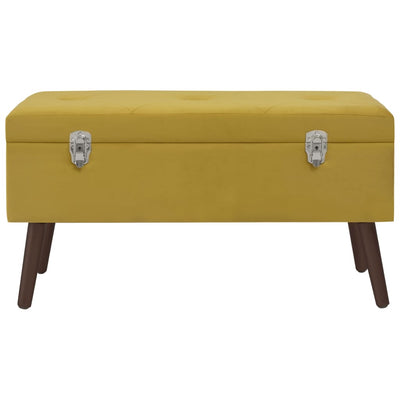 vidaXL Bench with Storage Compartment Beige 80 cm Velvet