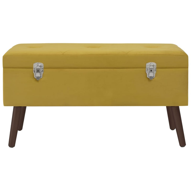 vidaXL Bench with Storage Compartment Beige 80 cm Velvet