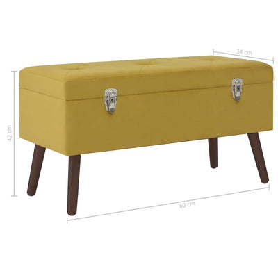 vidaXL Bench with Storage Compartment Beige 80 cm Velvet
