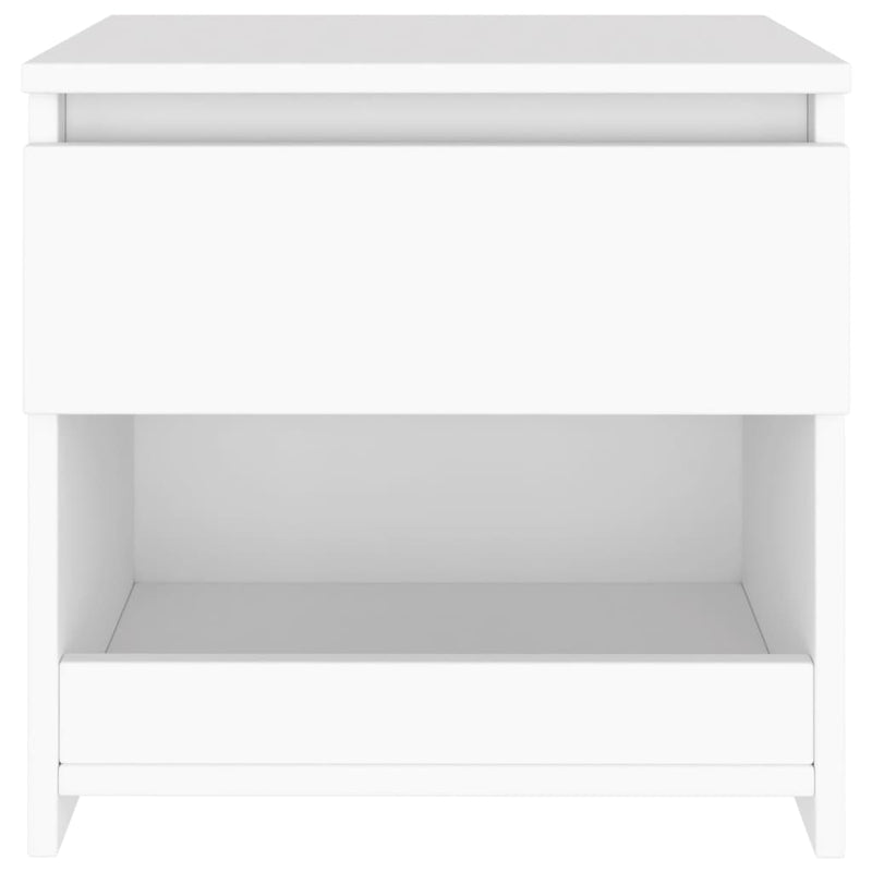 vidaXL Bedside Cabinet White 40x30x39 cm Engineered Wood