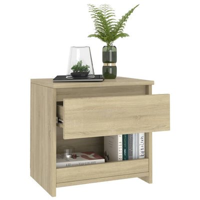 vidaXL Bedside Cabinet Sonoma Oak 40x30x39 cm Engineered Wood