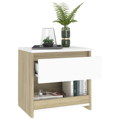 vidaXL Bedside Cabinet Sonoma Oak 40x30x39 cm Engineered Wood