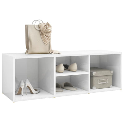 vidaXL Shoe Storage Bench White and Sonoma Oak 105x35x35 cm Engineered Wood