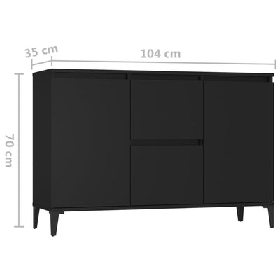 vidaXL Sideboard Sonoma Oak 104x35x70 cm Engineered Wood