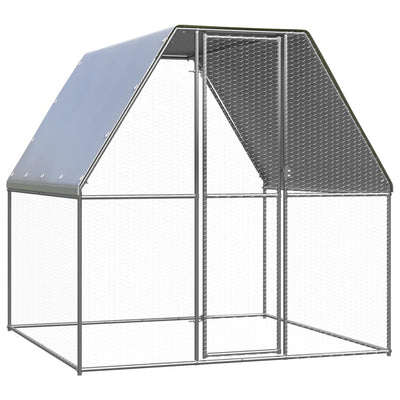 vidaXL Outdoor Chicken Cage 3x2x2 m Galvanised Steel