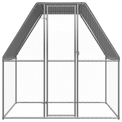 vidaXL Outdoor Chicken Cage 3x2x2 m Galvanised Steel