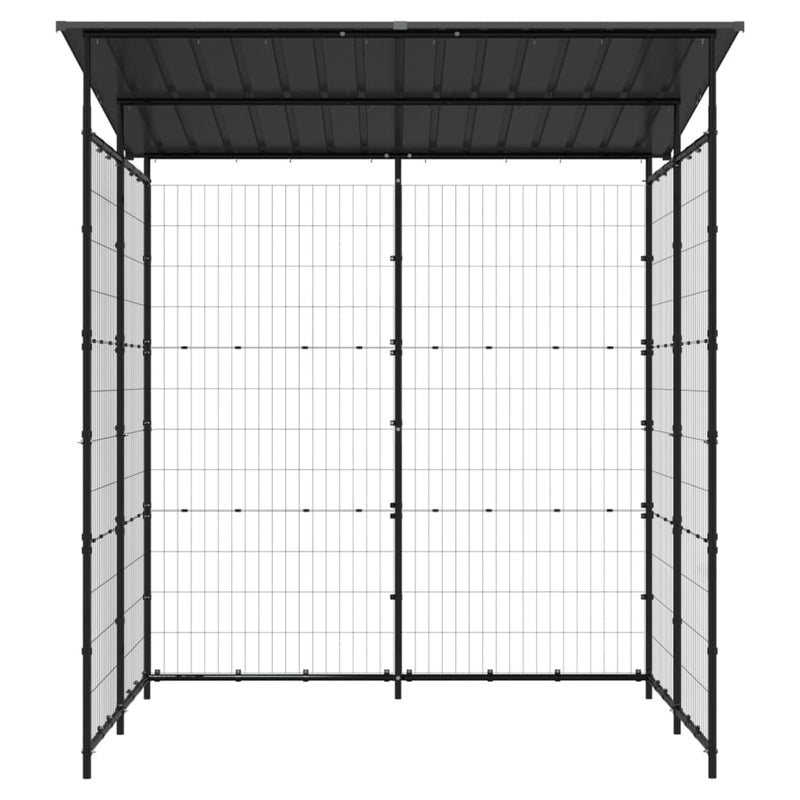 vidaXL Bicycle Shed 190x190x222 cm Steel Black