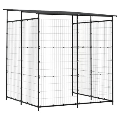 vidaXL Bicycle Shed 190x190x222 cm Steel Black