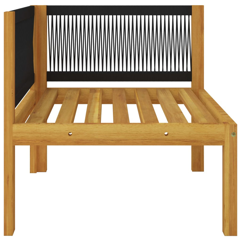 vidaXL 2-seater Garden Bench with Cushions Solid Acacia Wood