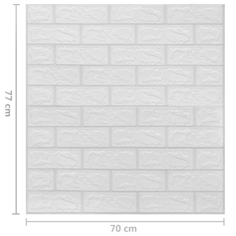 vidaXL 3D Wallpaper Bricks Self-adhesive 10 pcs Anthracite