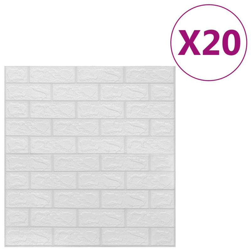 vidaXL 3D Wallpaper Bricks Self-adhesive 10 pcs Anthracite