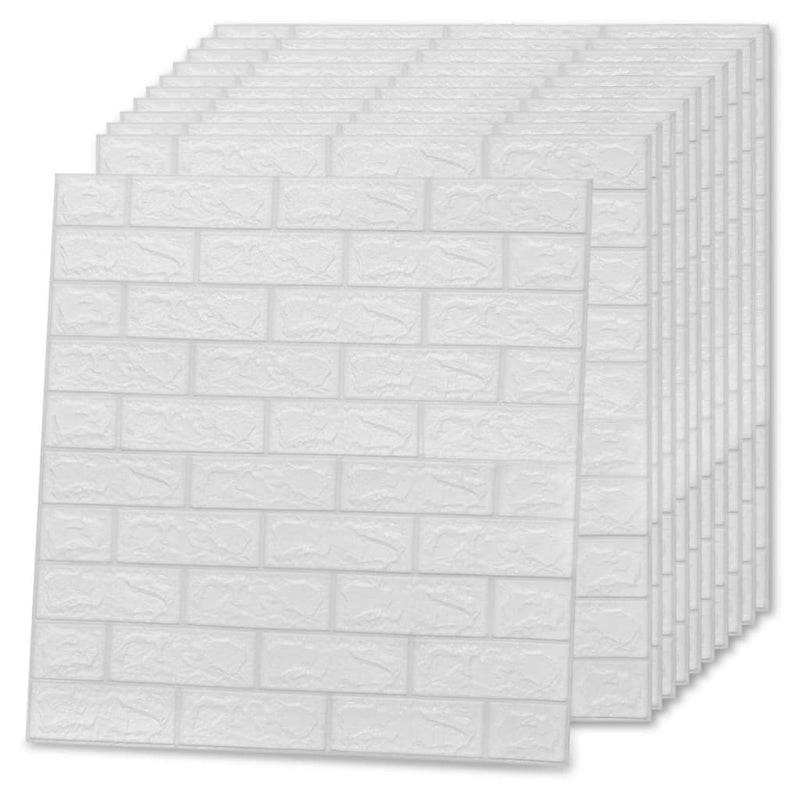 vidaXL 3D Wallpaper Bricks Self-adhesive 10 pcs Anthracite