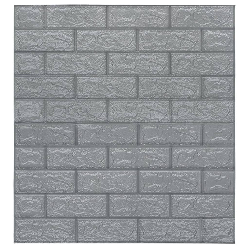 vidaXL 3D Wallpaper Bricks Self-adhesive 10 pcs Anthracite