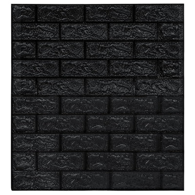 vidaXL 3D Wallpaper Bricks Self-adhesive 10 pcs Anthracite