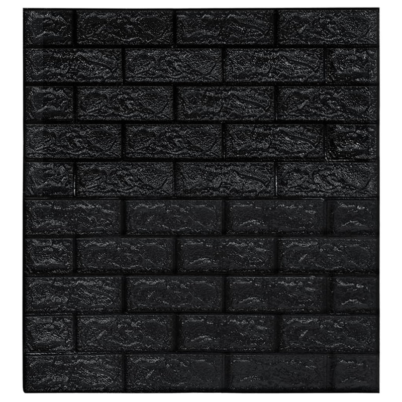 vidaXL 3D Wallpaper Bricks Self-adhesive 10 pcs Anthracite
