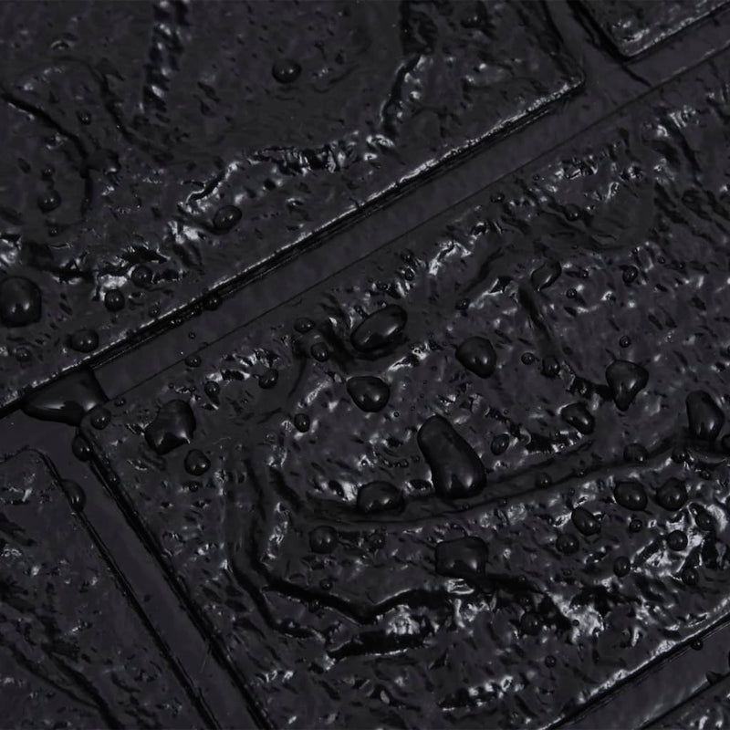 vidaXL 3D Wallpaper Bricks Self-adhesive 10 pcs Anthracite