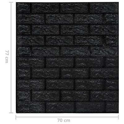 vidaXL 3D Wallpaper Bricks Self-adhesive 10 pcs Anthracite