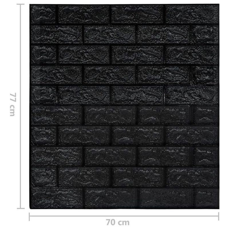 vidaXL 3D Wallpaper Bricks Self-adhesive 10 pcs Anthracite