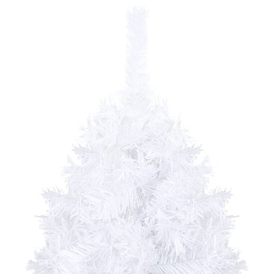 vidaXL Artificial Christmas Tree with Thick Branches White 120 cm PVC