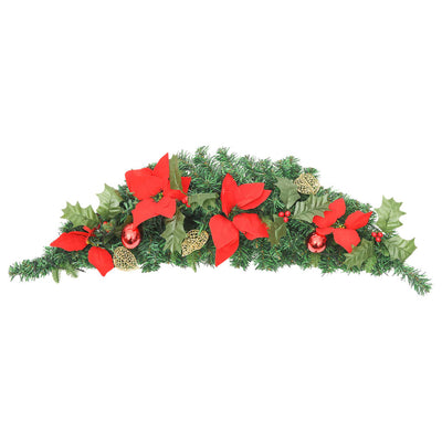 vidaXL Christmas Arch with LED Lights Black 90 cm PVC